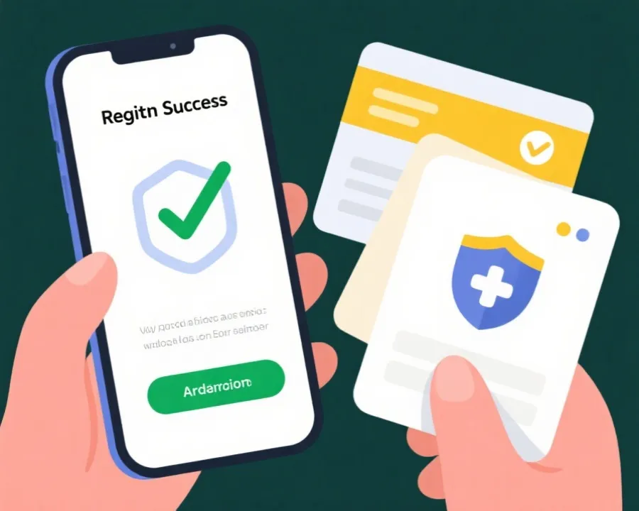 注册完成与安全登录示意图